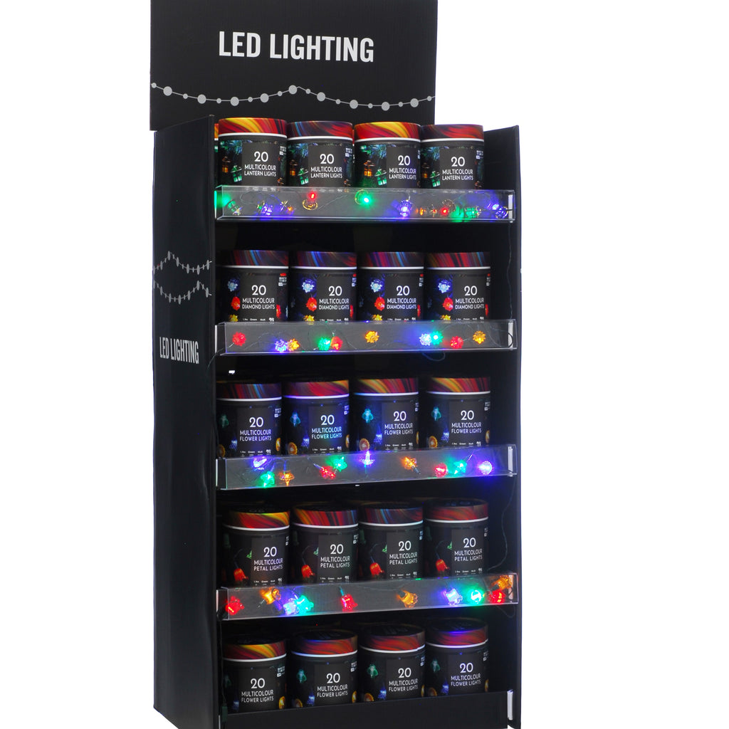 20 x Multi-Coloured LED Retro Party Lights
