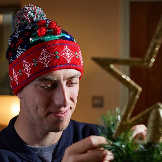 Christmas Tree Light-Up Hat