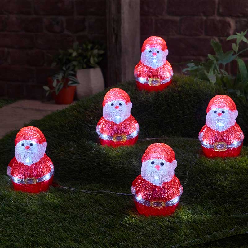 InLit Ice Santas - Set of 5