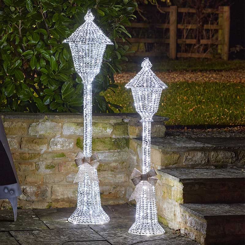 GlitterTwist Lamp Post 150cm - Silver LV