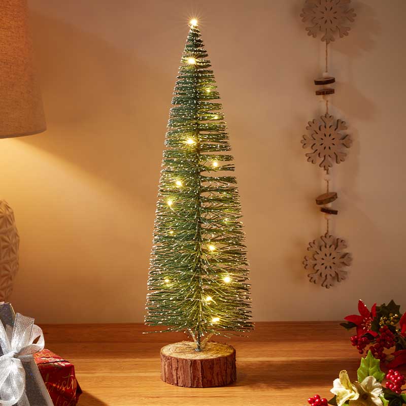 Inlit Frosted Fir - 40cm