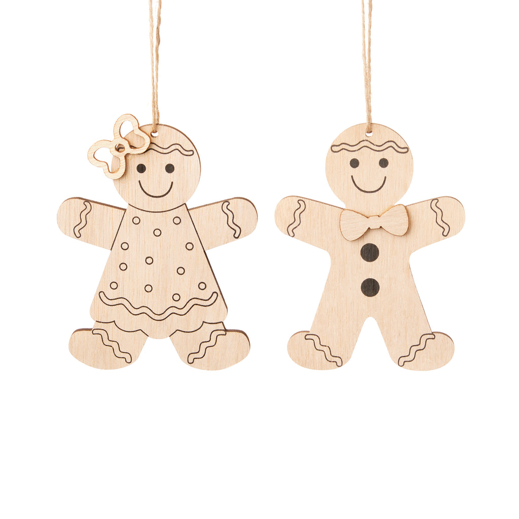 11cm Colour Your Own Gingerbread Hanging