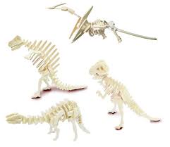 Dinosaur Set 4 Woodcraft Construction Kit