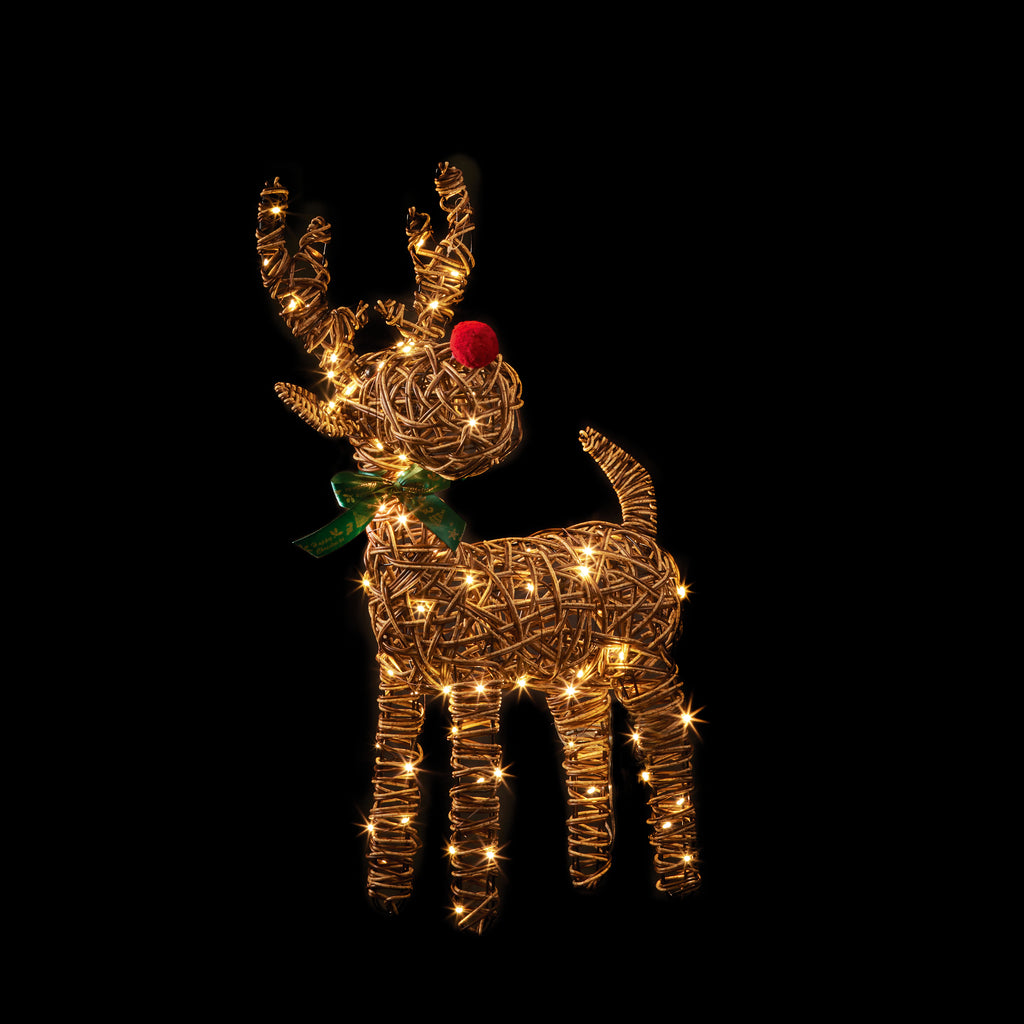 67cm Multi Action Battery Operated Outdoor Head Up Reindeer with 80 Warm White LEDs