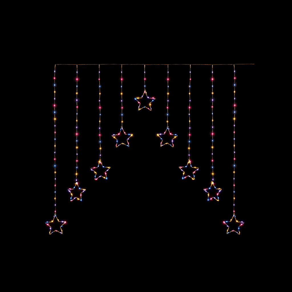 1.2x1.2m 258L Flexibright Star V Curtain with Rainbow LEDs