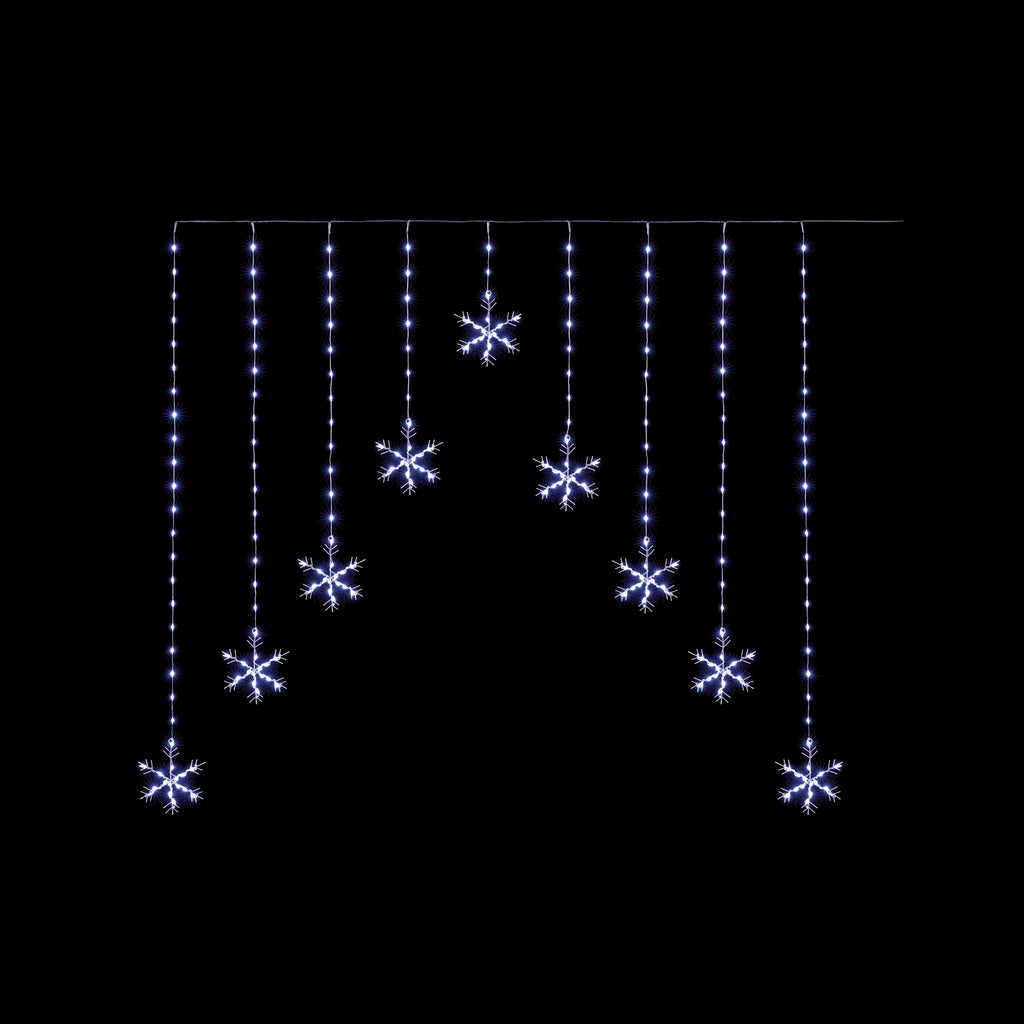 1.2x1.2m 267L Flexibright Snowflake V Curtain White