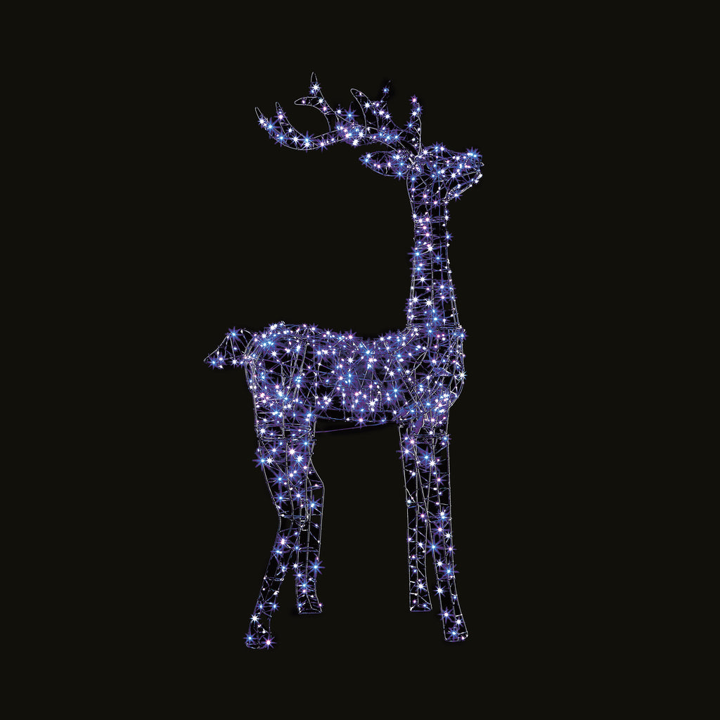 1.5m Multi Action Enchanted Standing Stag with 574 LEDs