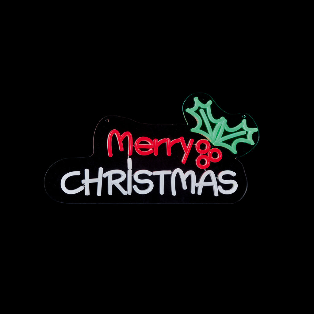 40cm Merry Christmas Light Up Hanging Christmas Neon Sign