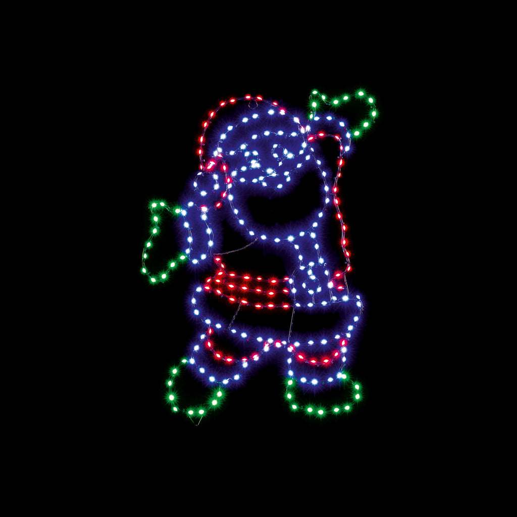 Twinkling Flexibright Santa 60 x 45cm