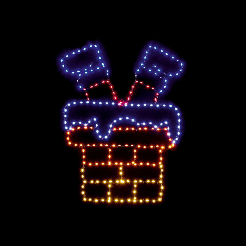 Twinkling Flexibright Santa Down Chimney 60 x 45cm