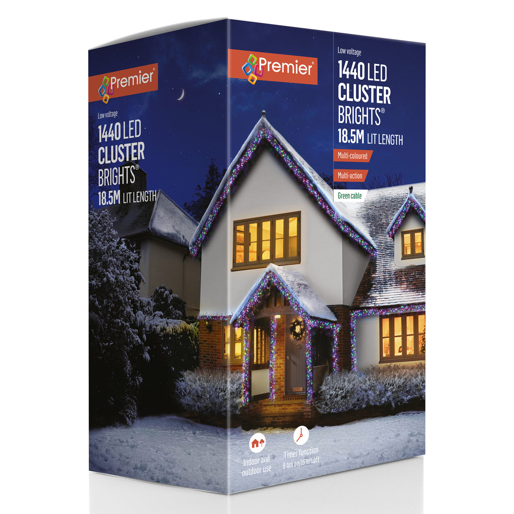 1440 M-A LED Cluster with Timer Multi Coloured
