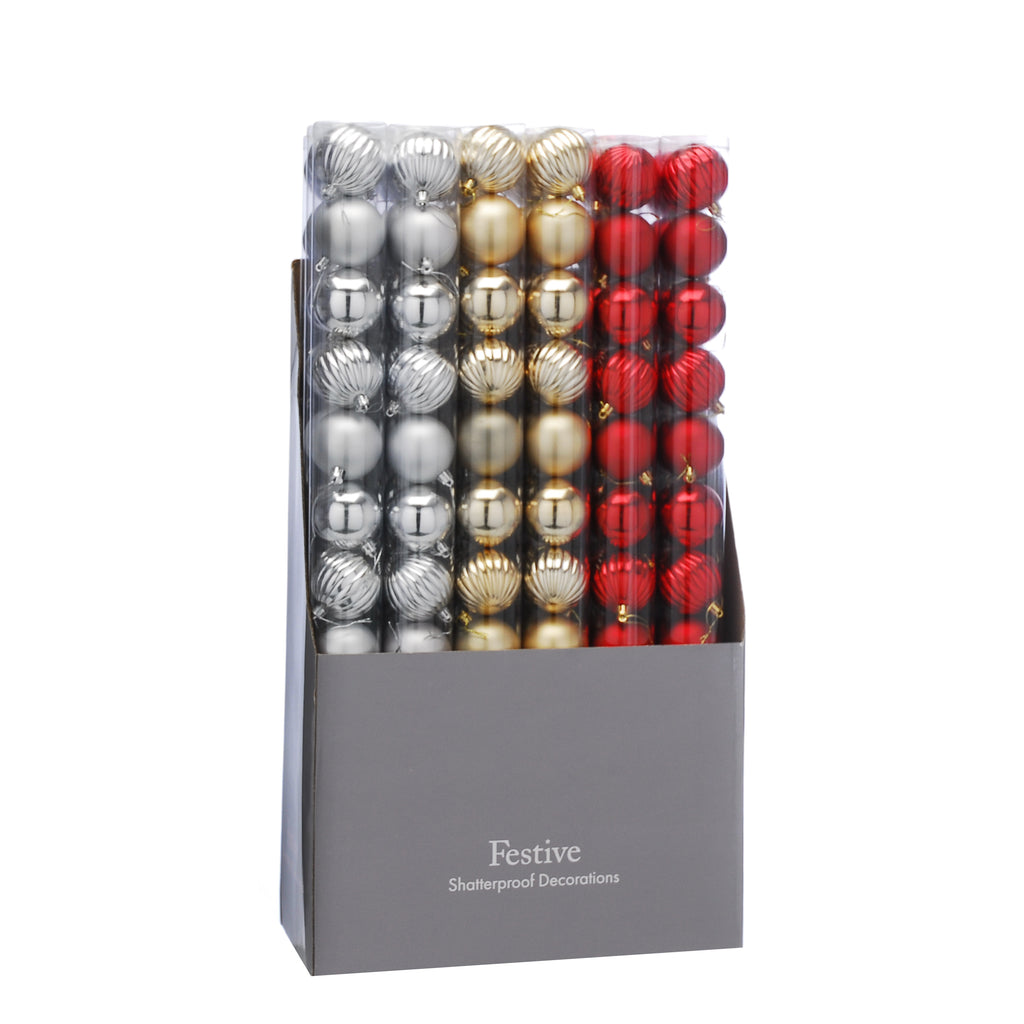 Pack Of 12 X 6cm Mixed Balls In Tube - Assorted