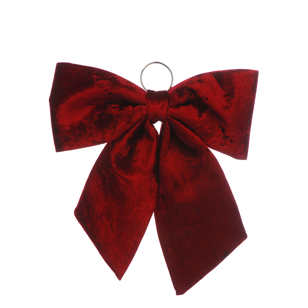 44cm Burgundy Velvet Bow