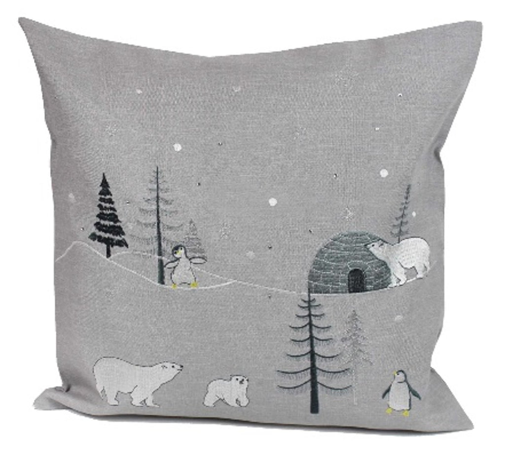 Alaska - 100% Polyester Grey Complete Cushion
