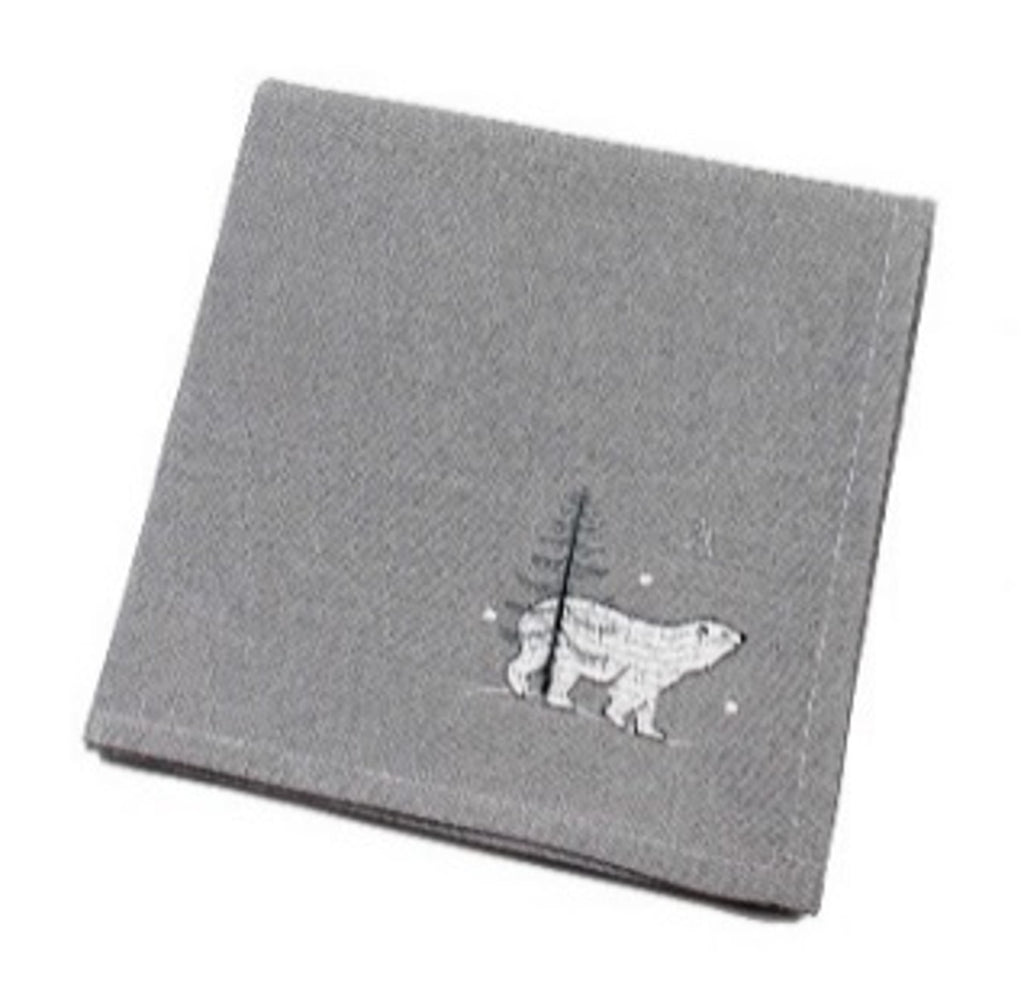Alaska - 100% Polyester Grey Napkin - Mixed