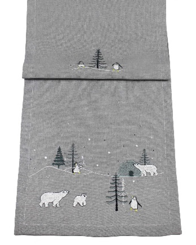 Alaska - 100% Polyester Grey 14" x 75" Runner