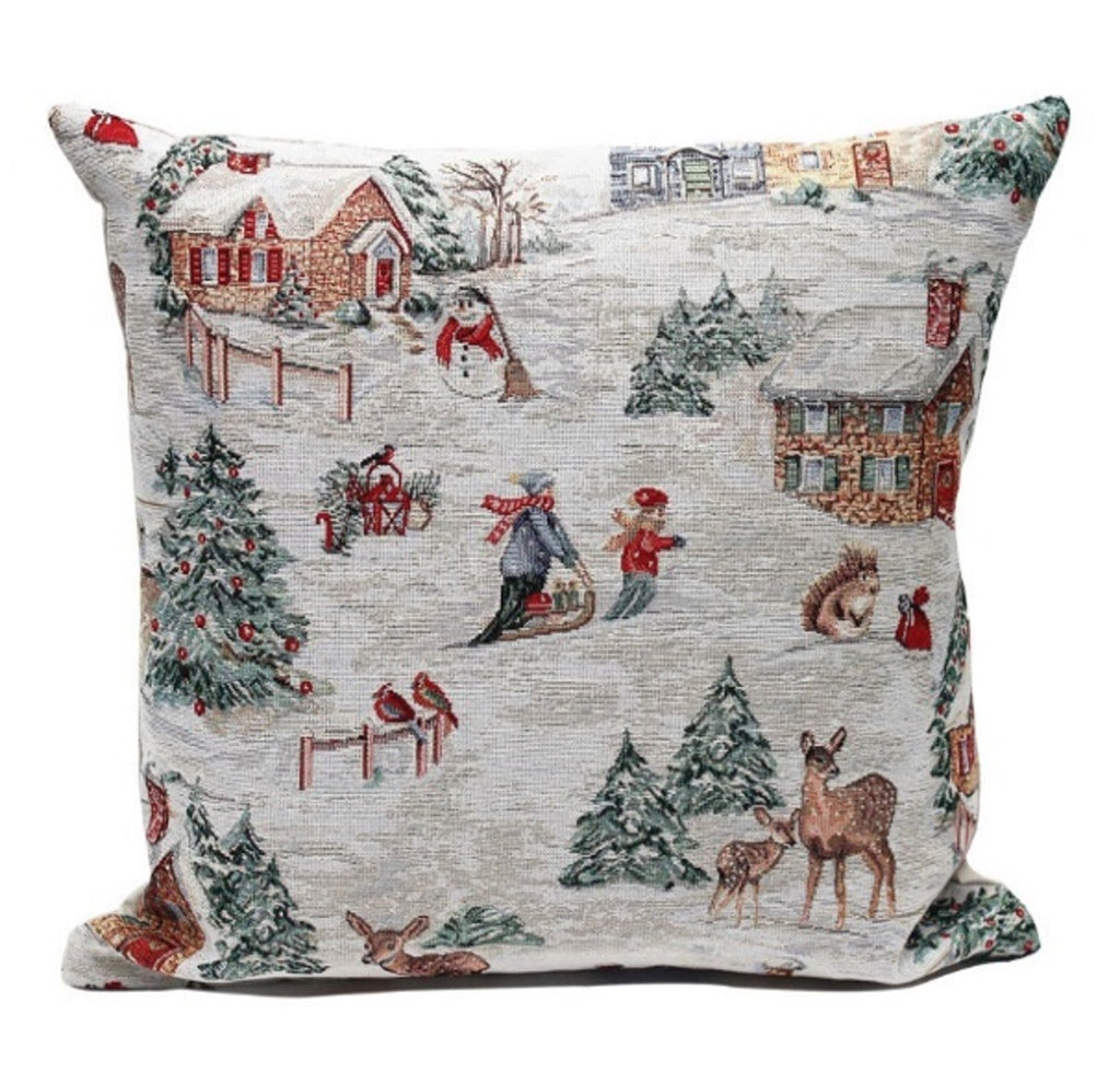 Village Christmas Cushion